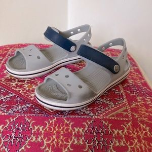 Crocs Gray Slip On Sandals Kids Size 13